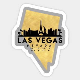 Las Vegas Nevada Skyline Map Art Sticker